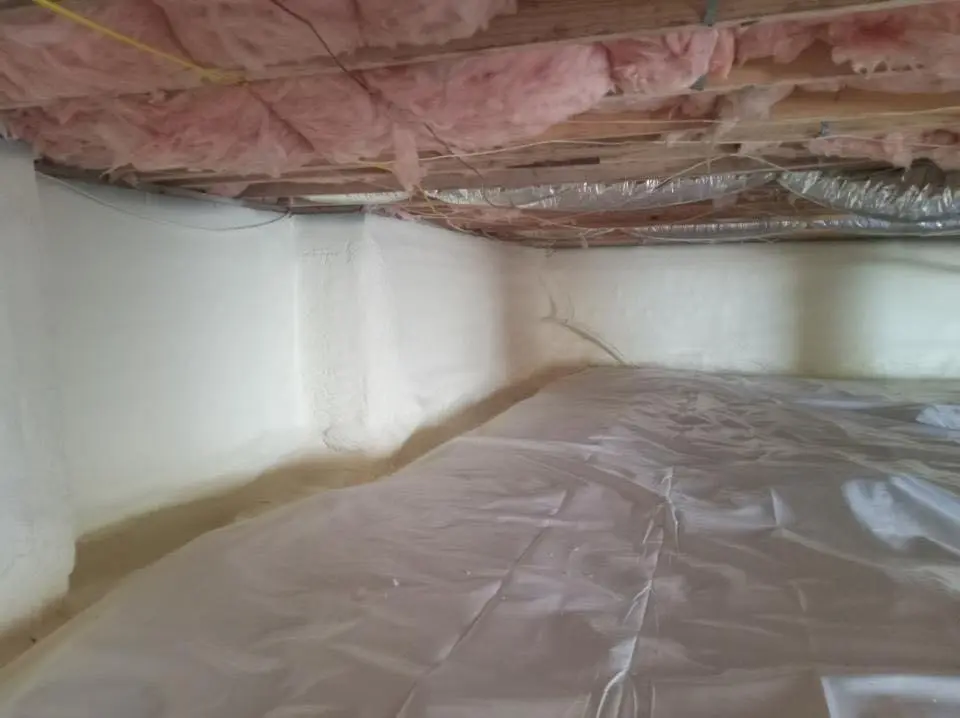 Crawl space encapsulation with closed-cell spray foam for Spray Foam Roofing in Menominee